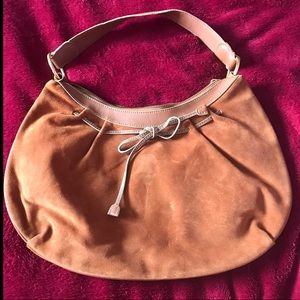 MAXX New York Suede and Leather brown purse